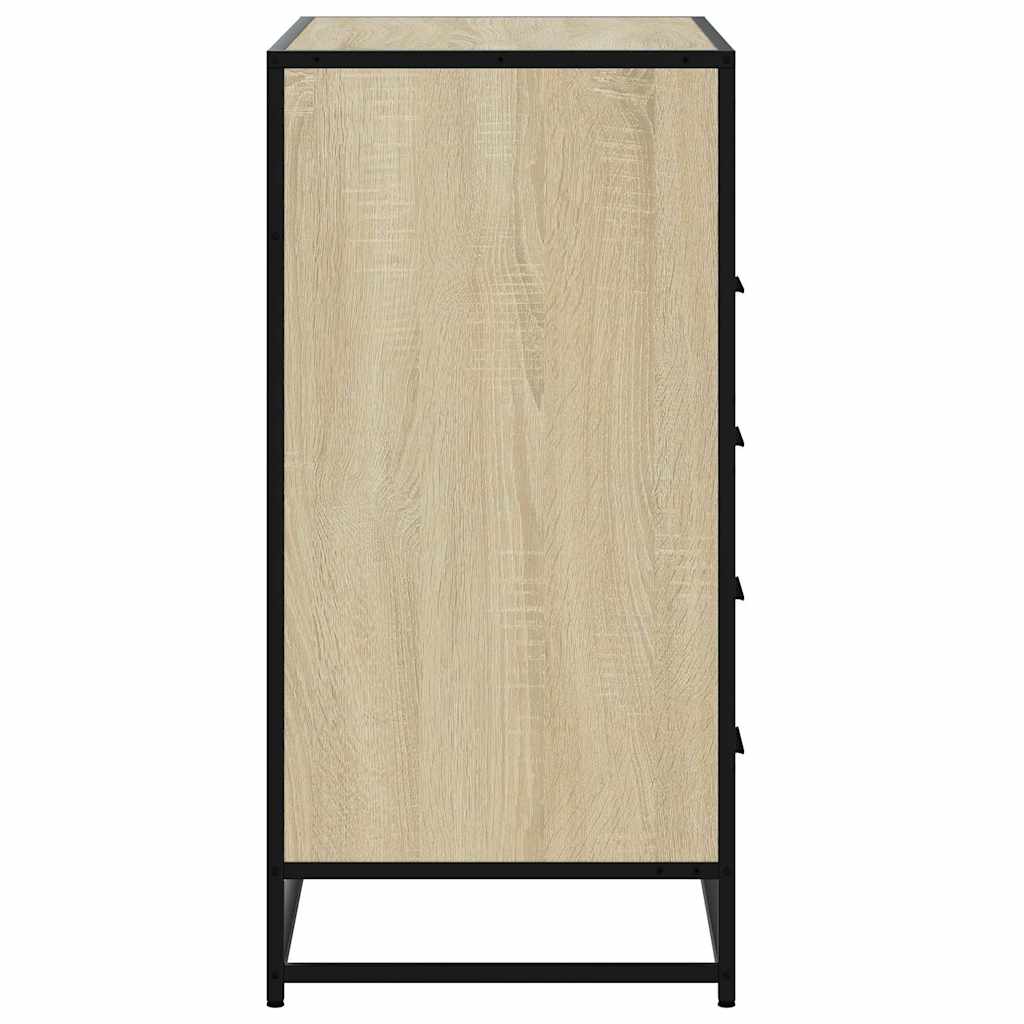 vidaXL Cajonera de madera contrachapada roble sonoma 70x41x83,5 cm