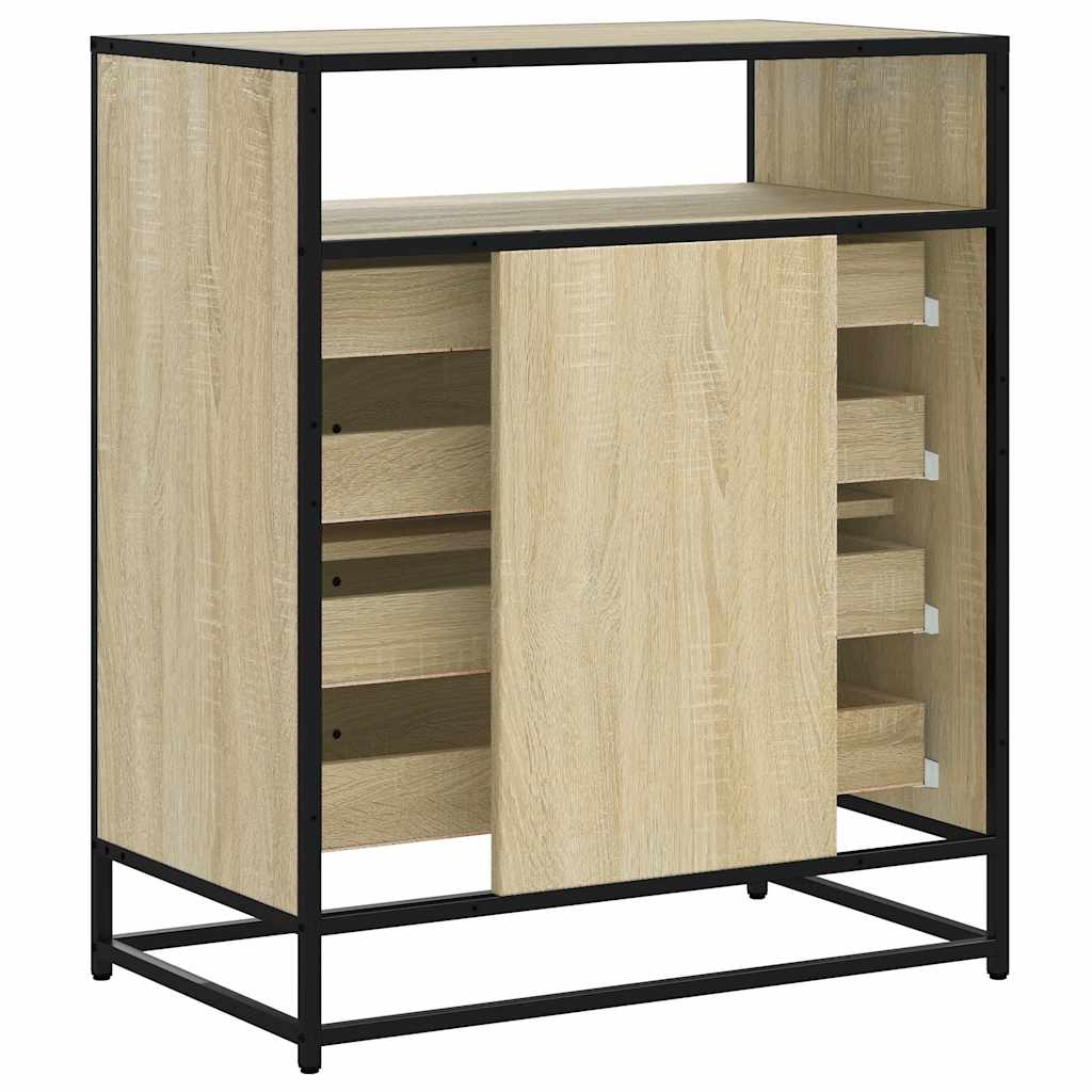 vidaXL Cajonera de madera contrachapada roble sonoma 70x41x83,5 cm