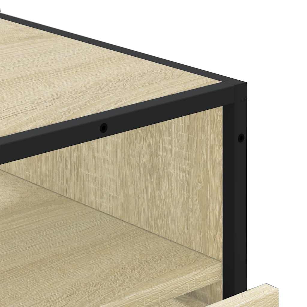 vidaXL Cajonera de madera contrachapada roble sonoma 70x41x83,5 cm