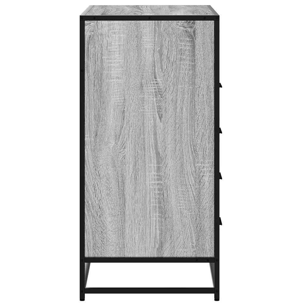 vidaXL Cajonera de madera contrachapada gris sonoma 70x41x83,5 cm