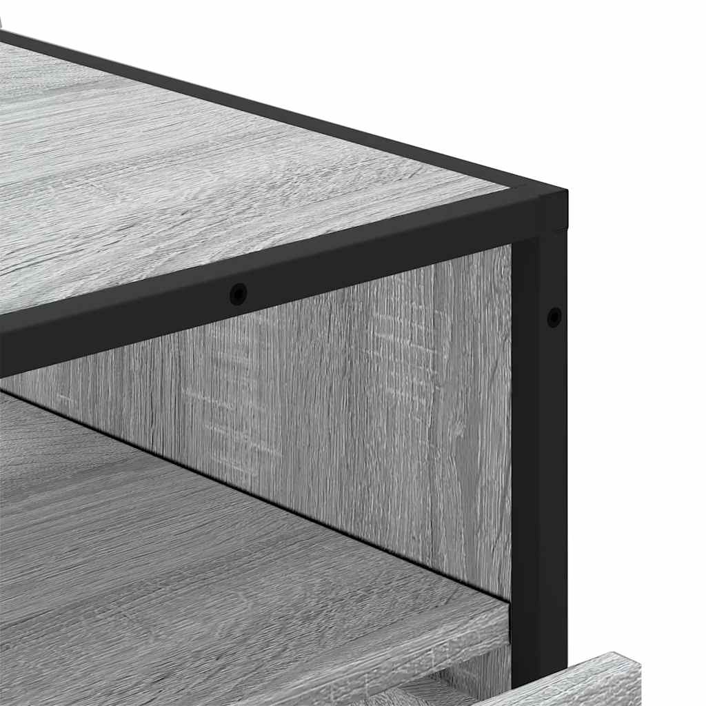 vidaXL Cajonera de madera contrachapada gris sonoma 70x41x83,5 cm