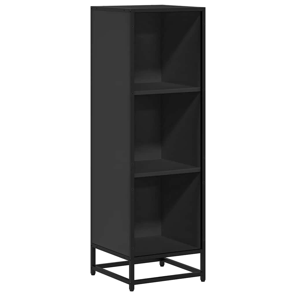 vidaXL Estantería librería madera ingeniería negra 33,5x33x107,5 cm