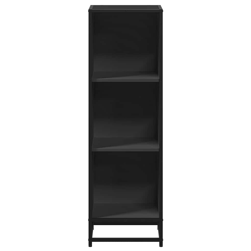 vidaXL Estantería librería madera ingeniería negra 33,5x33x107,5 cm