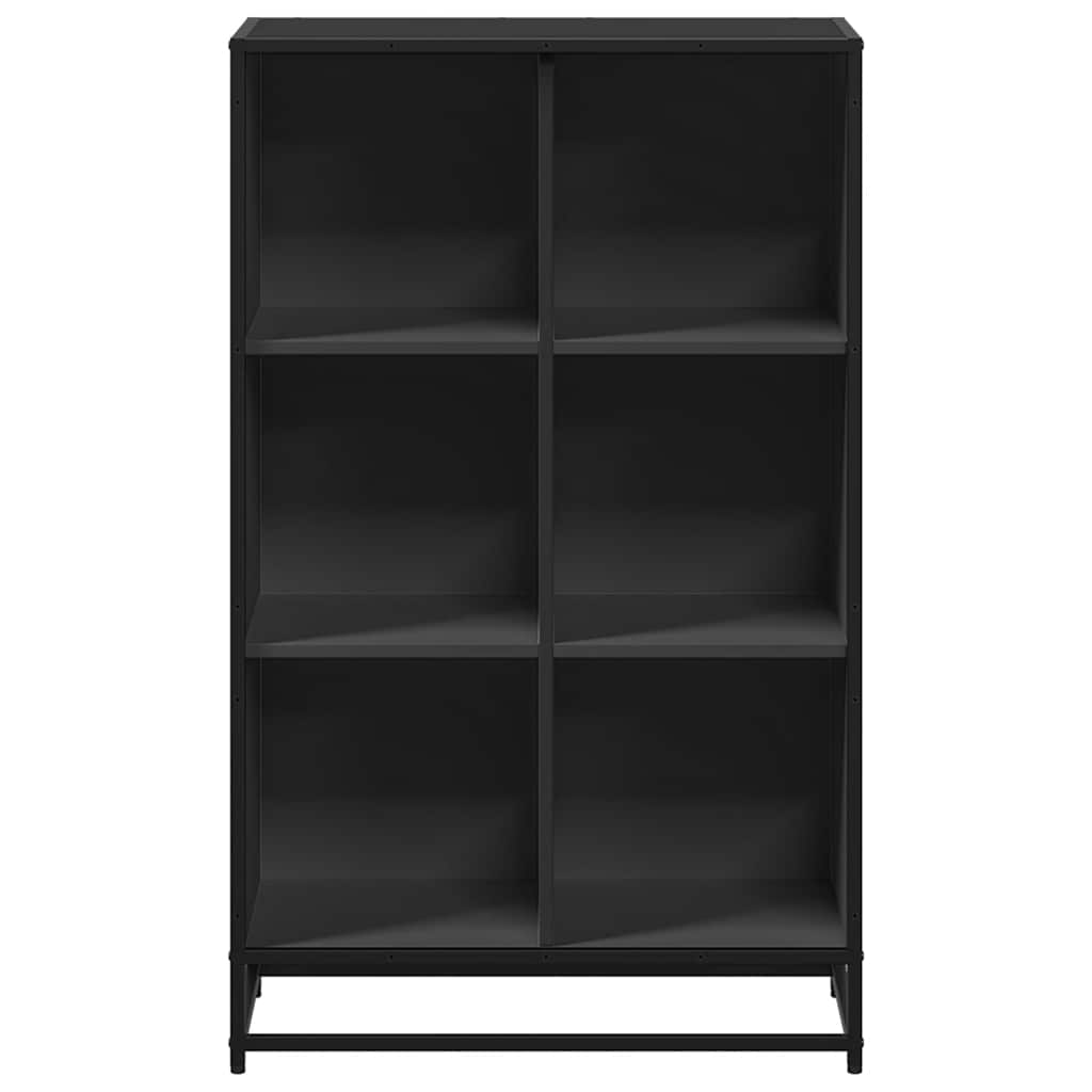 vidaXL Estantería librería madera ingeniería negra 65,5x33x107,5 cm