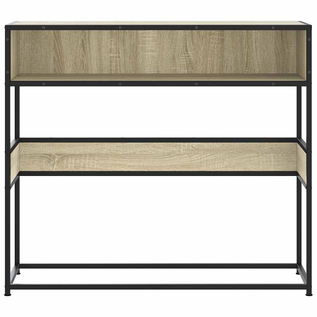 vidaXL Mesa consola de madera de ingeniería roble Sonoma 90x35x80 cm