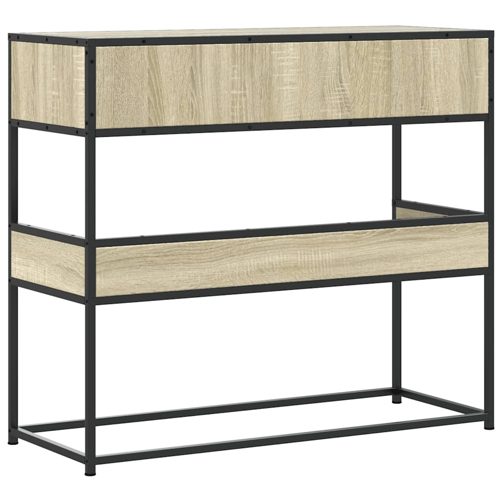 vidaXL Mesa consola de madera de ingeniería roble Sonoma 90x35x80 cm