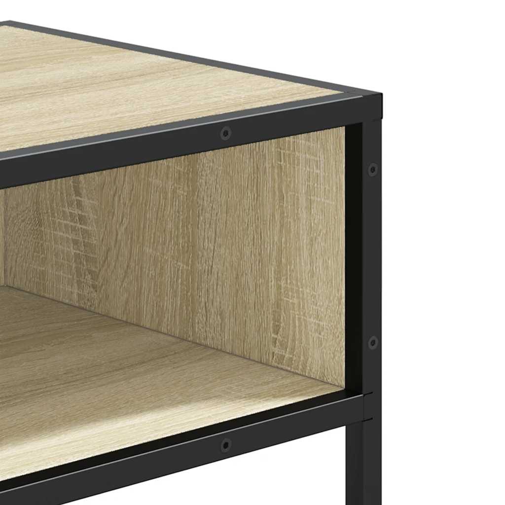 vidaXL Mesa consola de madera de ingeniería roble Sonoma 90x35x80 cm