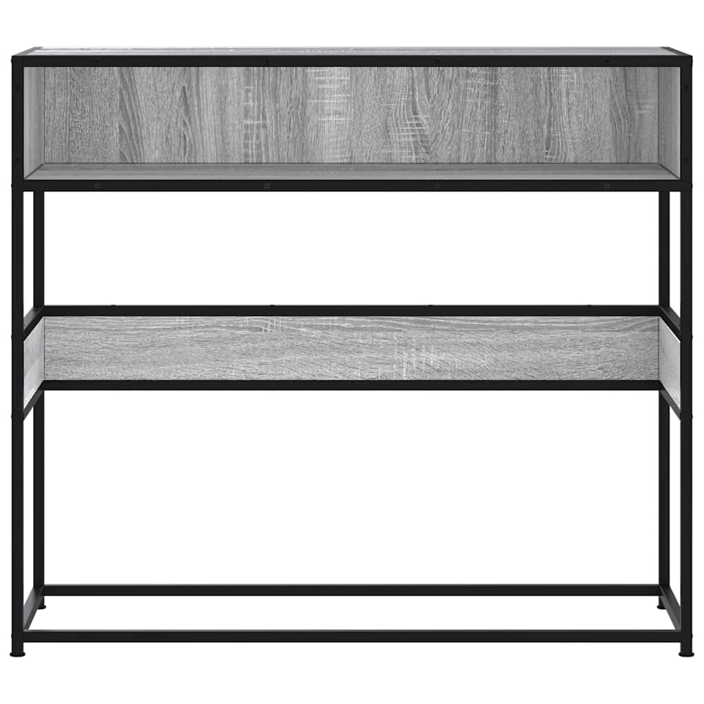 vidaXL Mesa consola madera de ingeniería gris Sonoma 90x35x80 cm