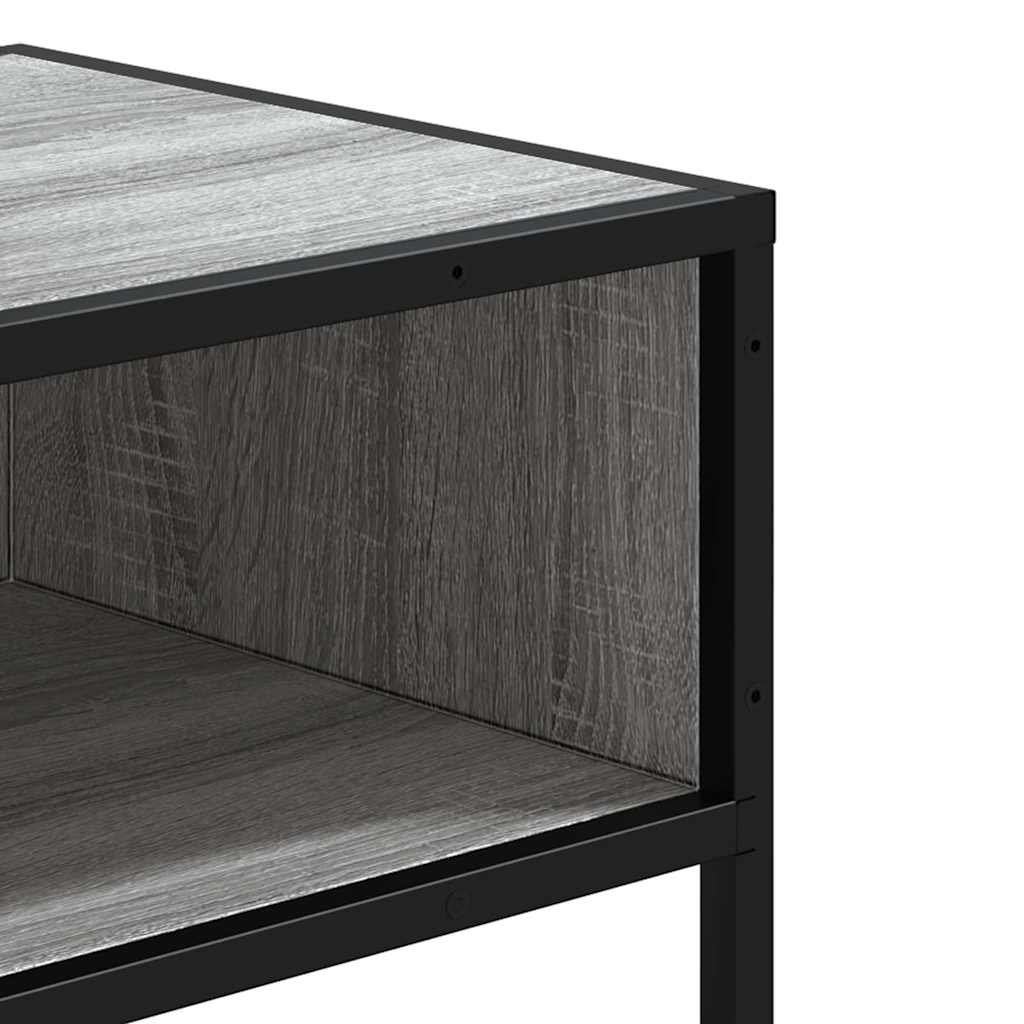 vidaXL Mesa consola madera de ingeniería gris Sonoma 90x35x80 cm