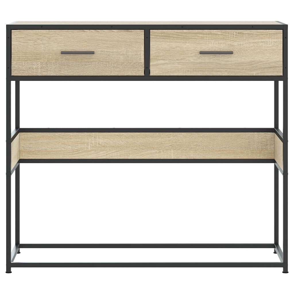 vidaXL Mesa consola de madera de ingeniería roble Sonoma 90x35x80 cm