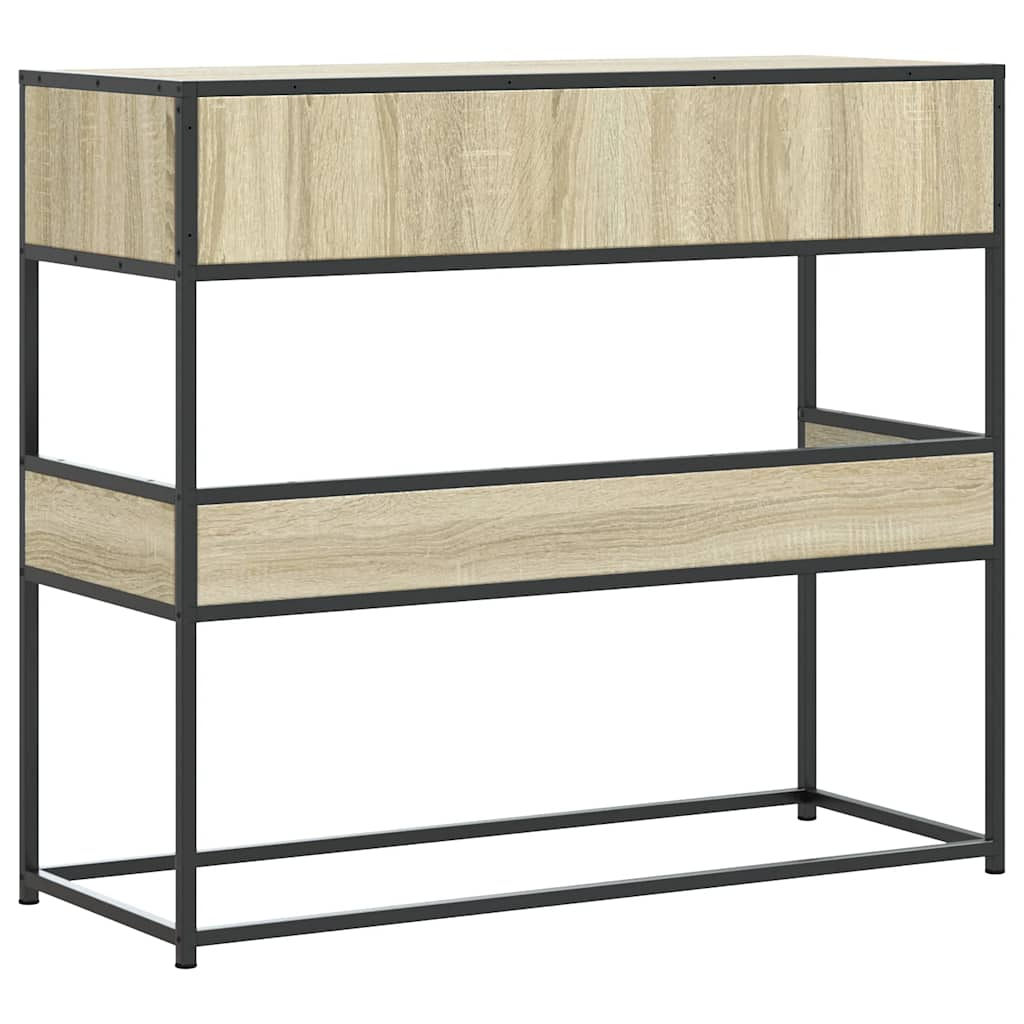 vidaXL Mesa consola de madera de ingeniería roble Sonoma 90x35x80 cm