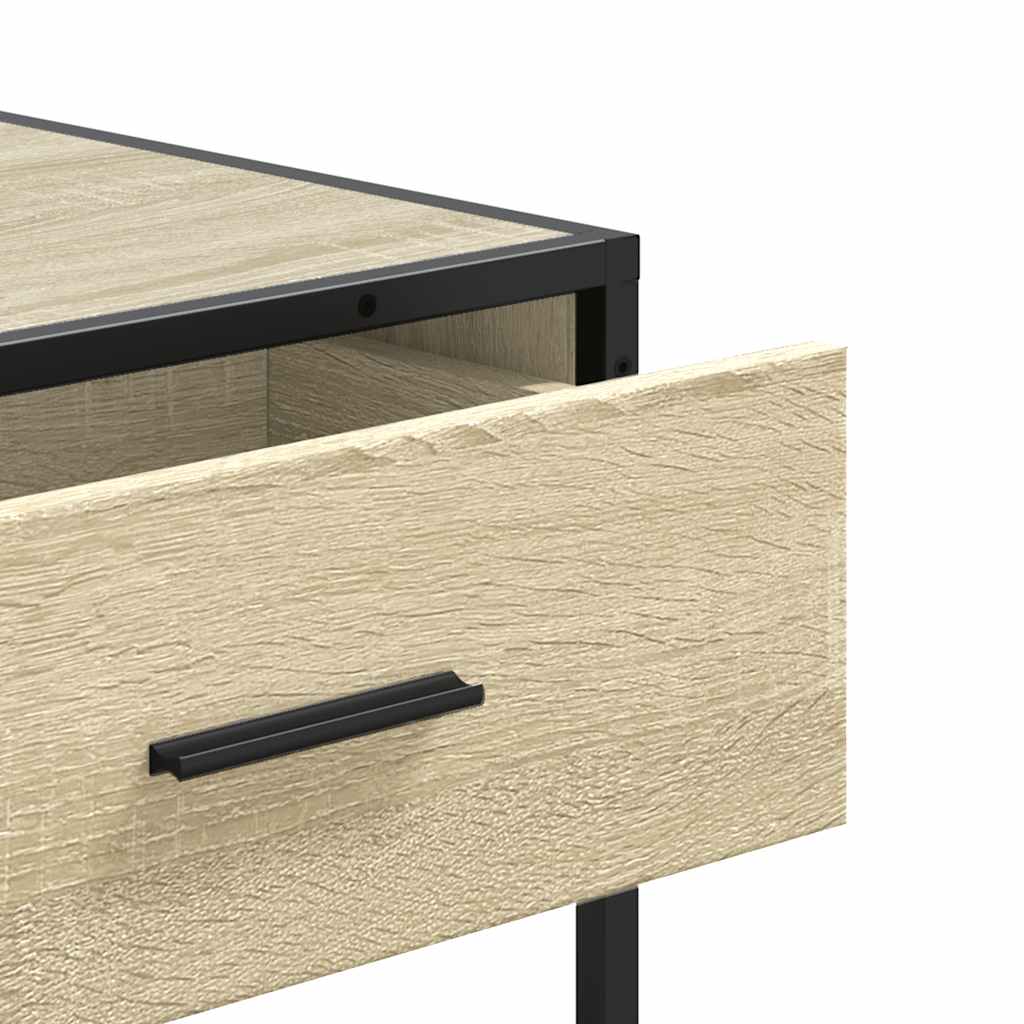 vidaXL Mesa consola de madera de ingeniería roble Sonoma 90x35x80 cm