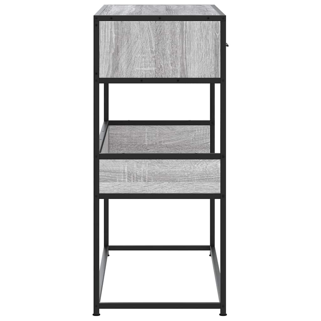 vidaXL Mesa consola madera de ingeniería gris Sonoma 90x35x80 cm