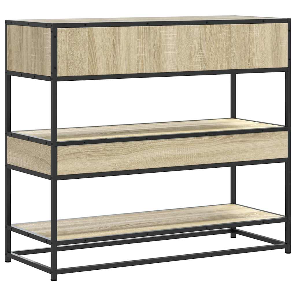 vidaXL Mesa consola de madera de ingeniería roble Sonoma 90x35x80 cm