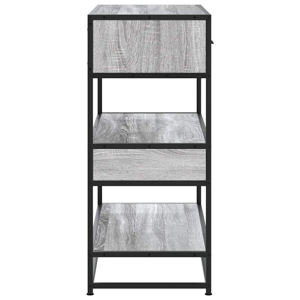 vidaXL Mesa consola madera de ingeniería gris Sonoma 90x35x80 cm