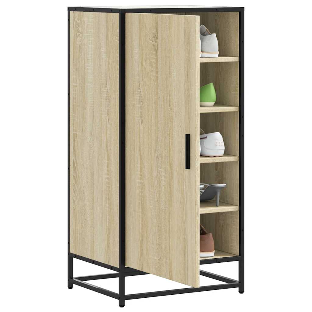 vidaXL Mueble zapatero madera contrachapada roble sonoma 48x38x97,5 cm