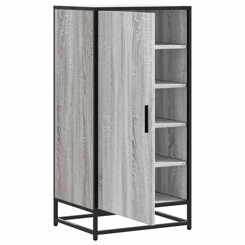 vidaXL Mueble zapatero madera contrachapada gris sonoma 48x38x97,5 cm