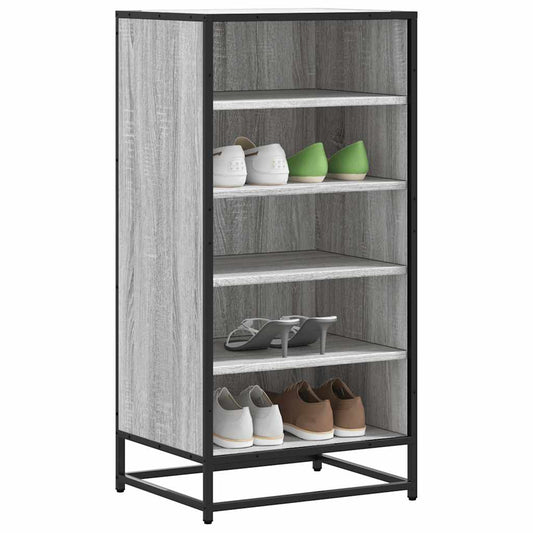 vidaXL Mueble zapatero madera contrachapada gris sonoma 48x38x97,5 cm