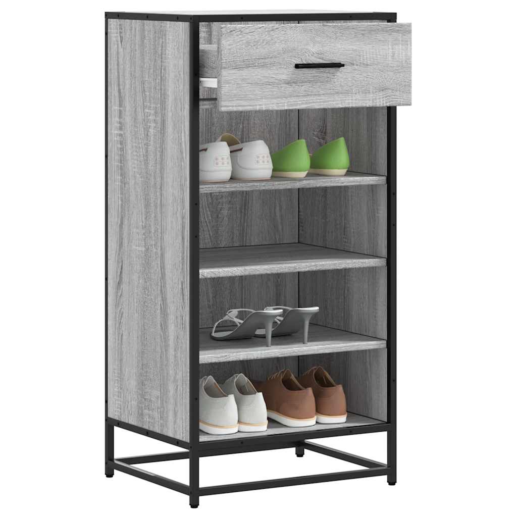 vidaXL Mueble zapatero madera contrachapada gris sonoma 48x38x97,5 cm