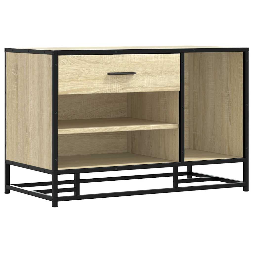 vidaXL Banco zapatero madera de ingeniería roble sonoma 80x40x53,5 cm