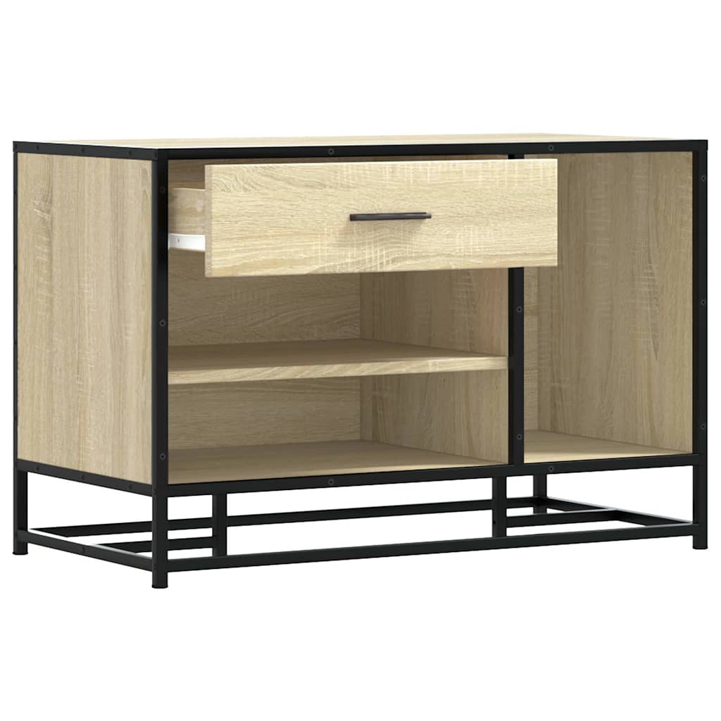 vidaXL Banco zapatero madera de ingeniería roble sonoma 80x40x53,5 cm