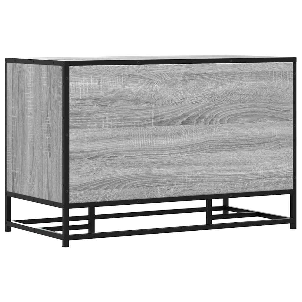 vidaXL Banco zapatero madera de ingeniería gris sonoma 80x40x53,5 cm