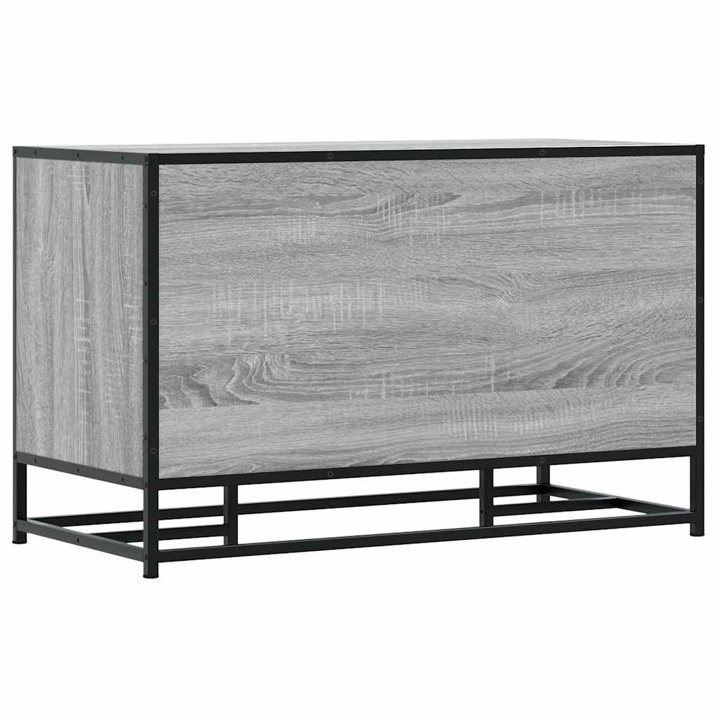 vidaXL Banco zapatero madera de ingeniería gris sonoma 84x40x53,5 cm