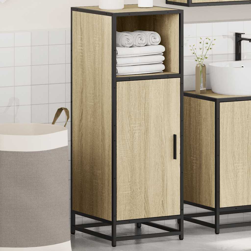 vidaXL Armario de baño madera contrachapada roble Sonoma 35x37,5x100cm