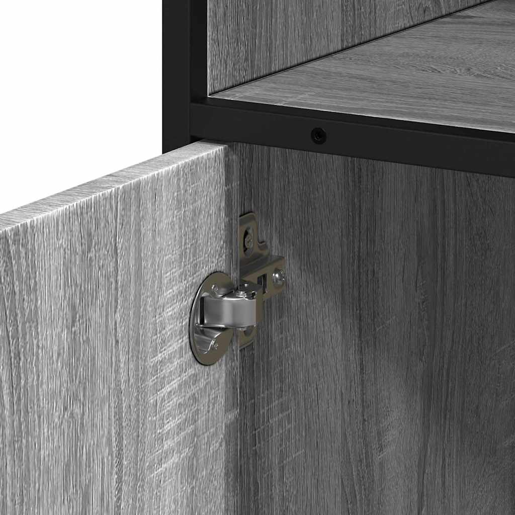 vidaXL Armario de baño madera contrachapada gris sonoma 35x37,5x100 cm