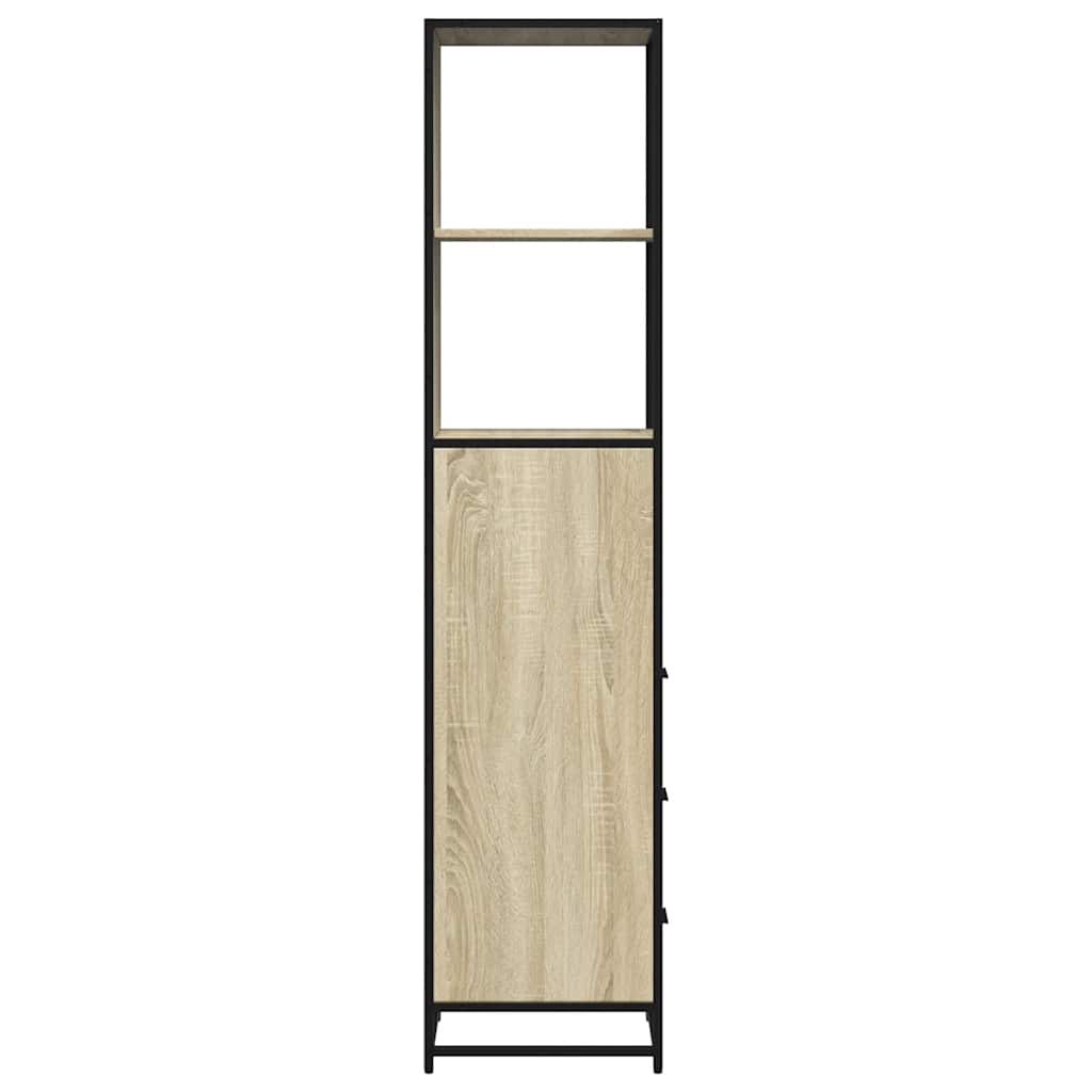 vidaXL Armario de baño madera contrachapada roble sonoma 35x37,5x166cm