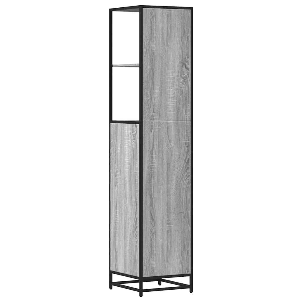 vidaXL Armario de baño madera contrachapada gris sonoma 35x37,5x166 cm