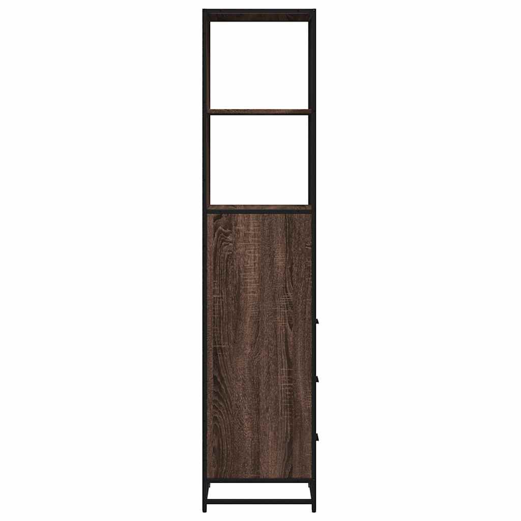 vidaXL Armario de baño madera contrachapada roble marrón 35x37,5x166cm