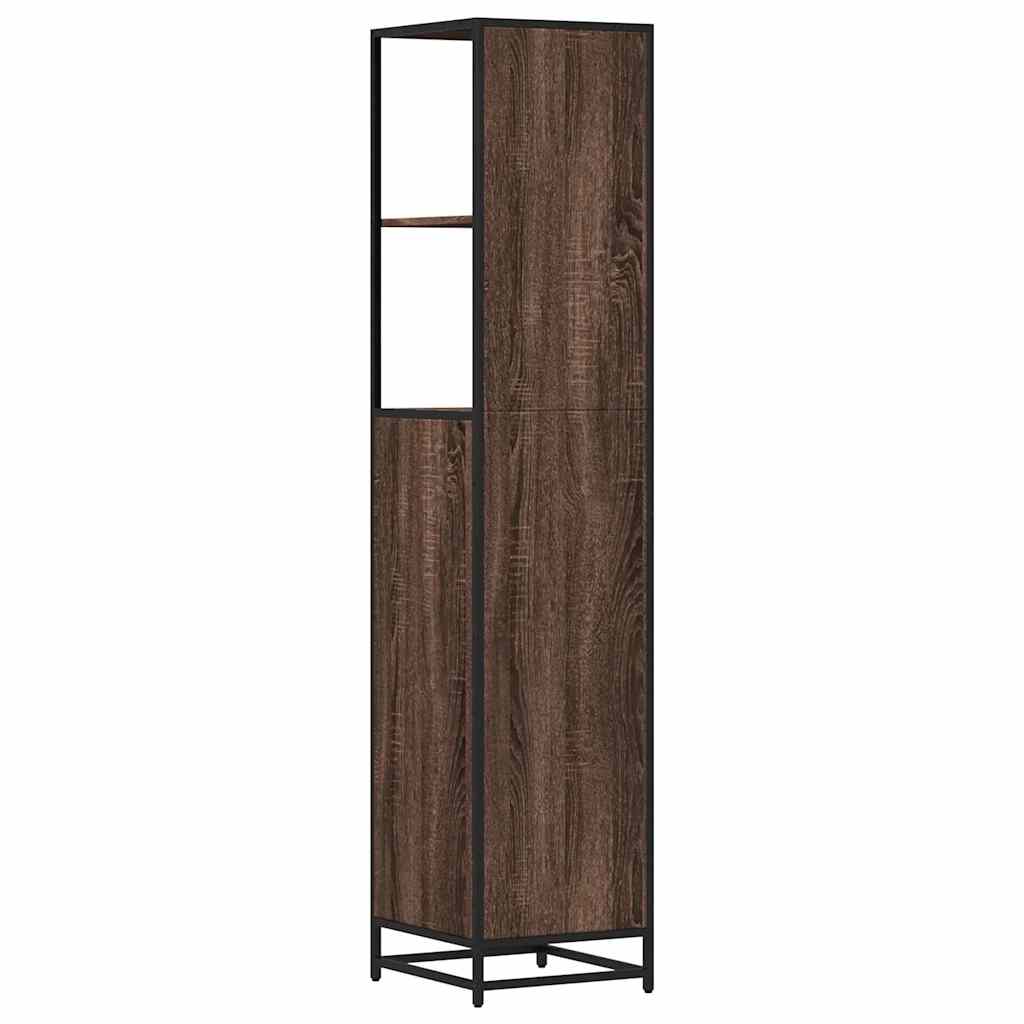 vidaXL Armario de baño madera contrachapada roble marrón 35x37,5x166cm