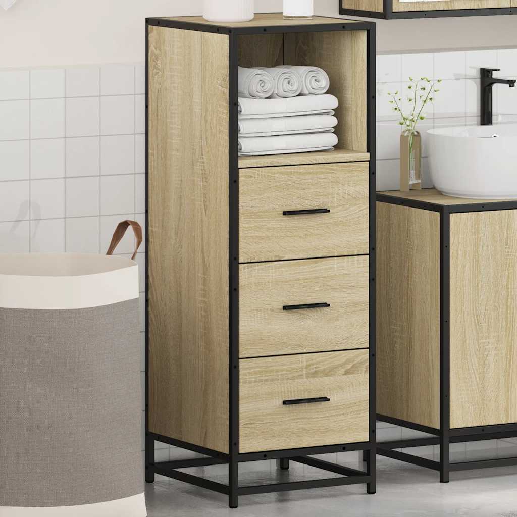 vidaXL Armario de baño madera contrachapada roble Sonoma 35x37,5x100cm