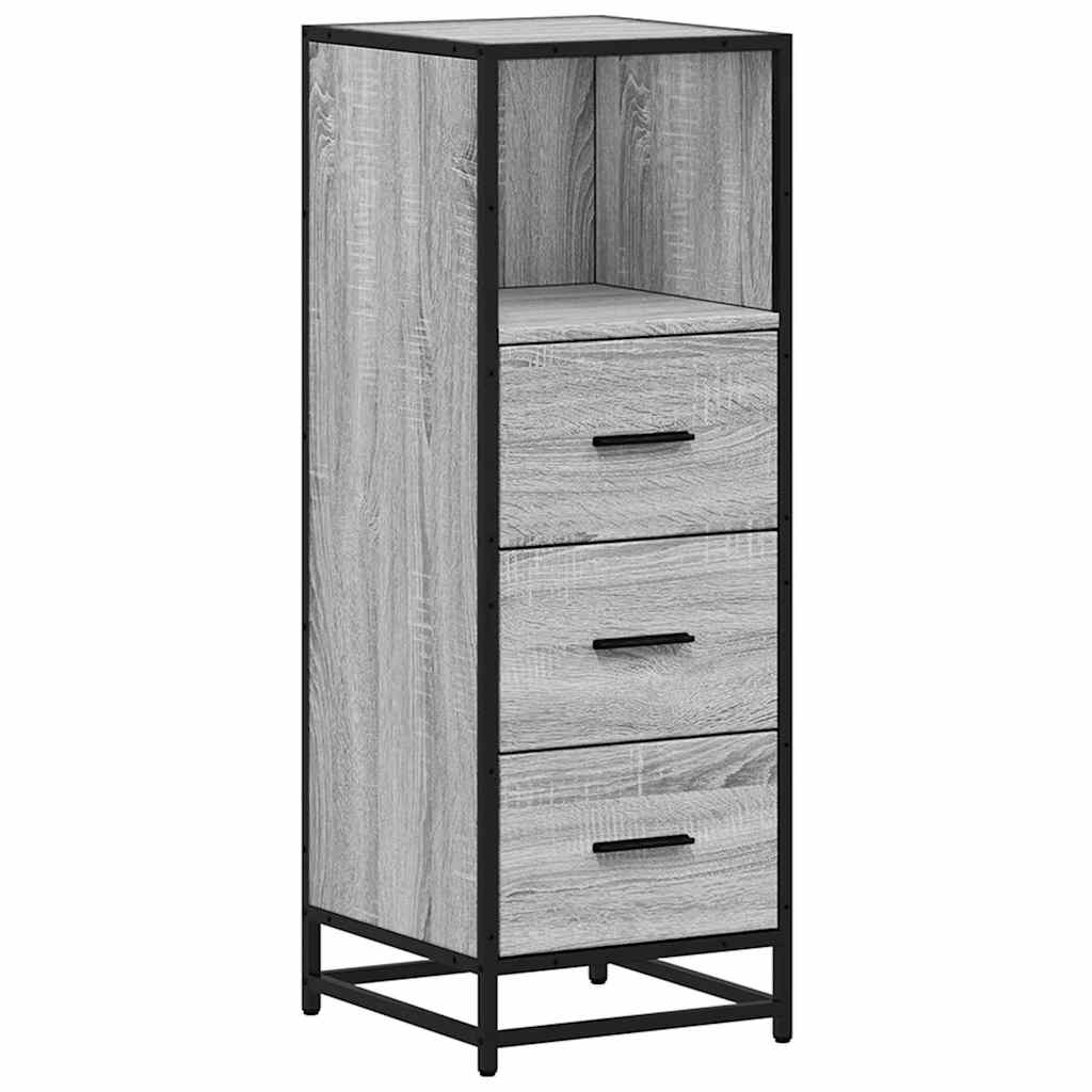 vidaXL Armario de baño madera contrachapada gris sonoma 35x37,5x100 cm