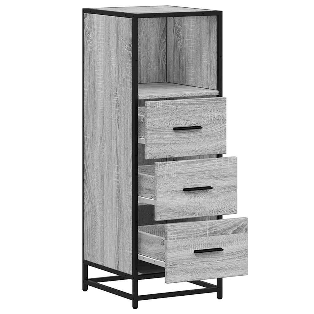 vidaXL Armario de baño madera contrachapada gris sonoma 35x37,5x100 cm