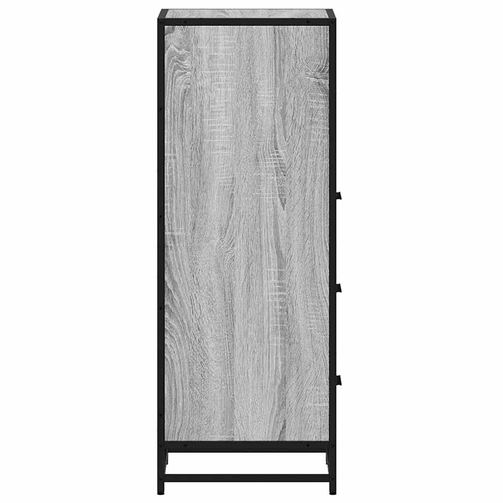 vidaXL Armario de baño madera contrachapada gris sonoma 35x37,5x100 cm