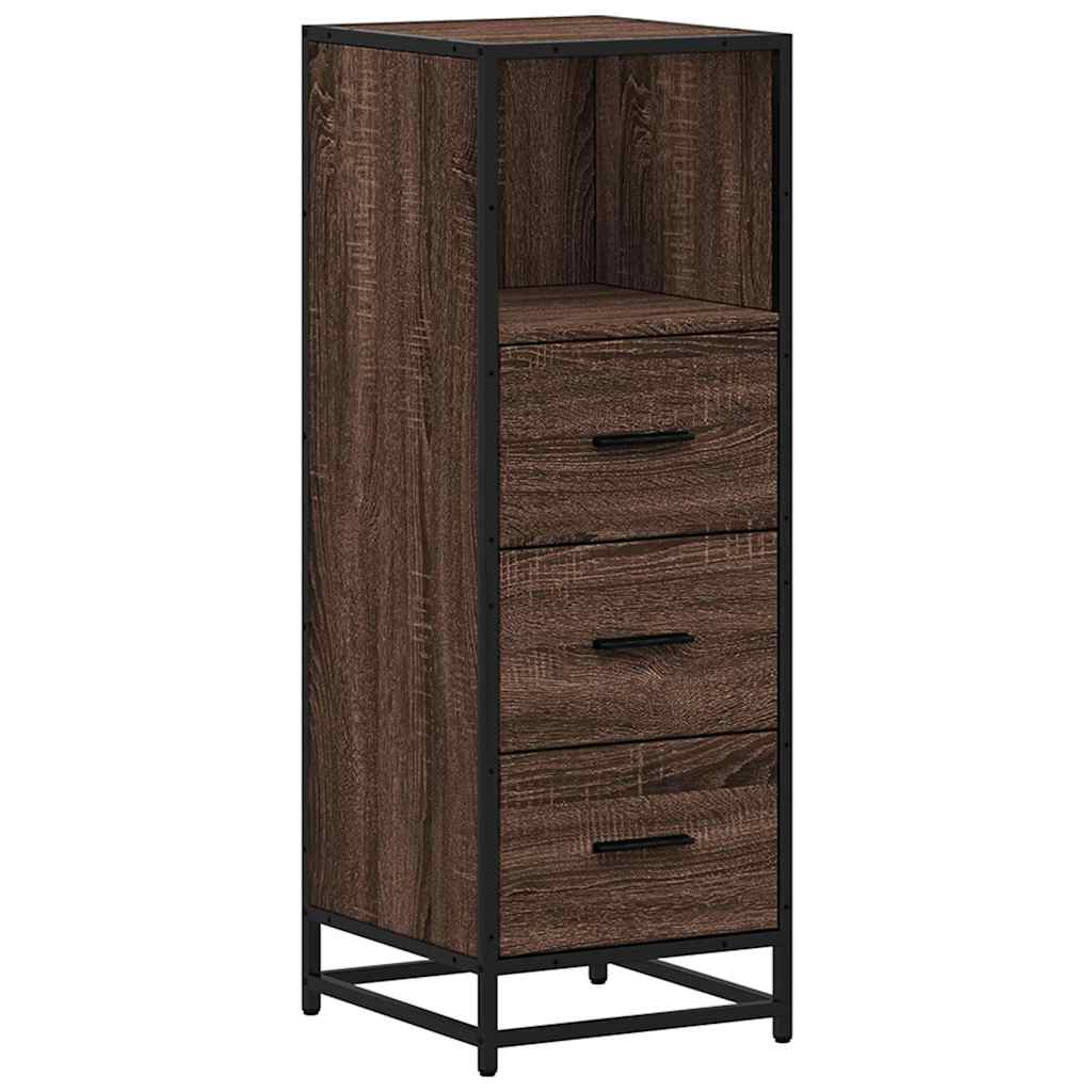 vidaXL Armario de baño madera contrachapada roble marrón 35x37,5x100cm