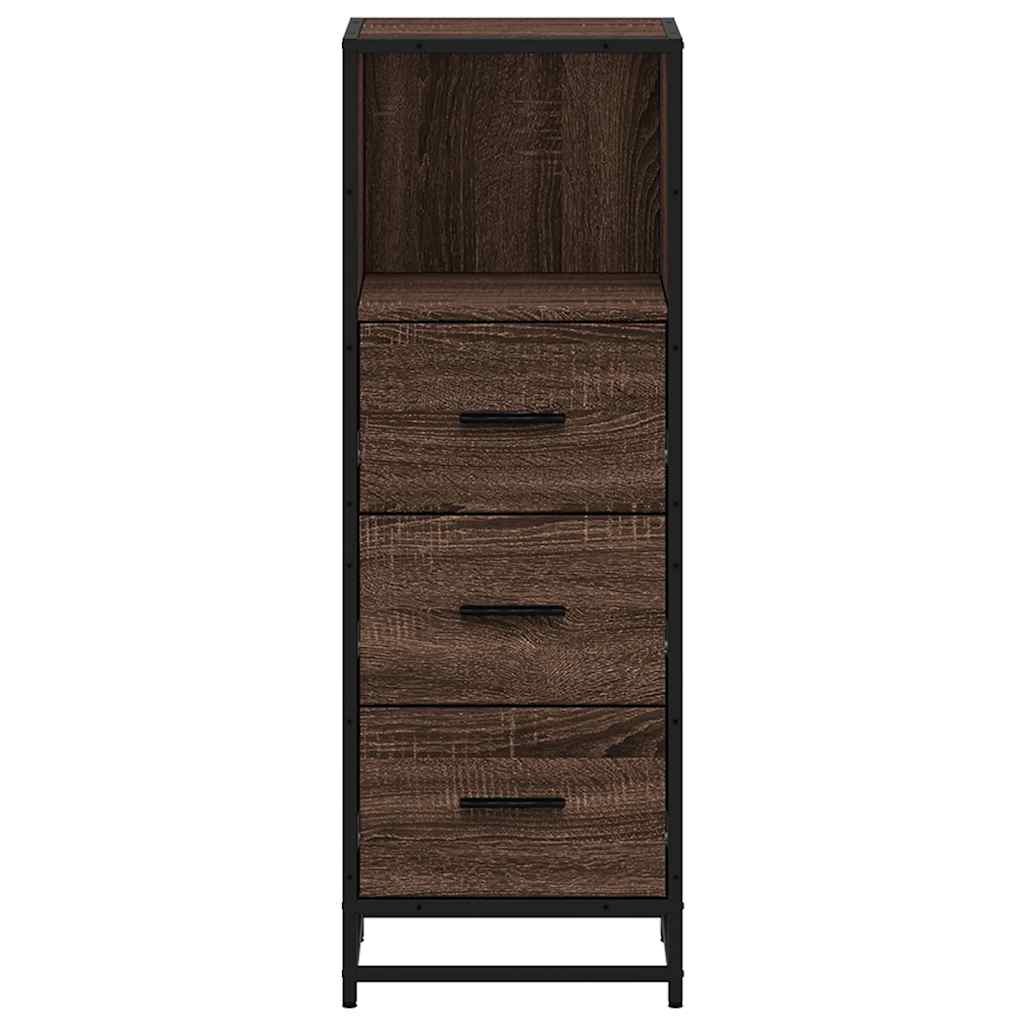 vidaXL Armario de baño madera contrachapada roble marrón 35x37,5x100cm