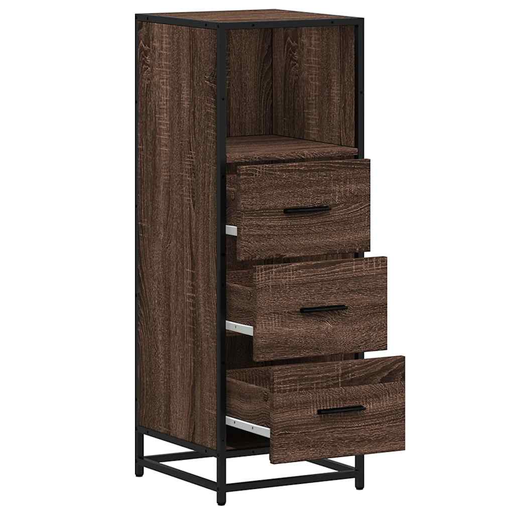 vidaXL Armario de baño madera contrachapada roble marrón 35x37,5x100cm