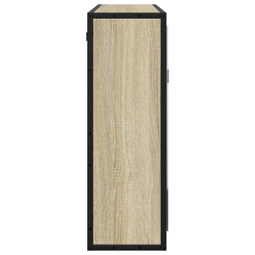 vidaXL Armario con espejo de baño madera roble sonoma 65x20x60 cm