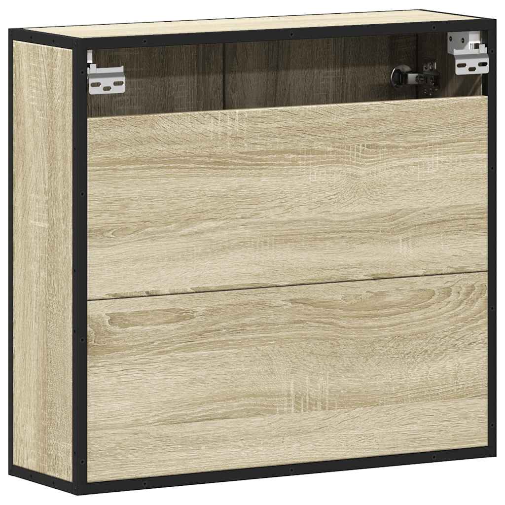 vidaXL Armario con espejo de baño madera roble sonoma 65x20x60 cm