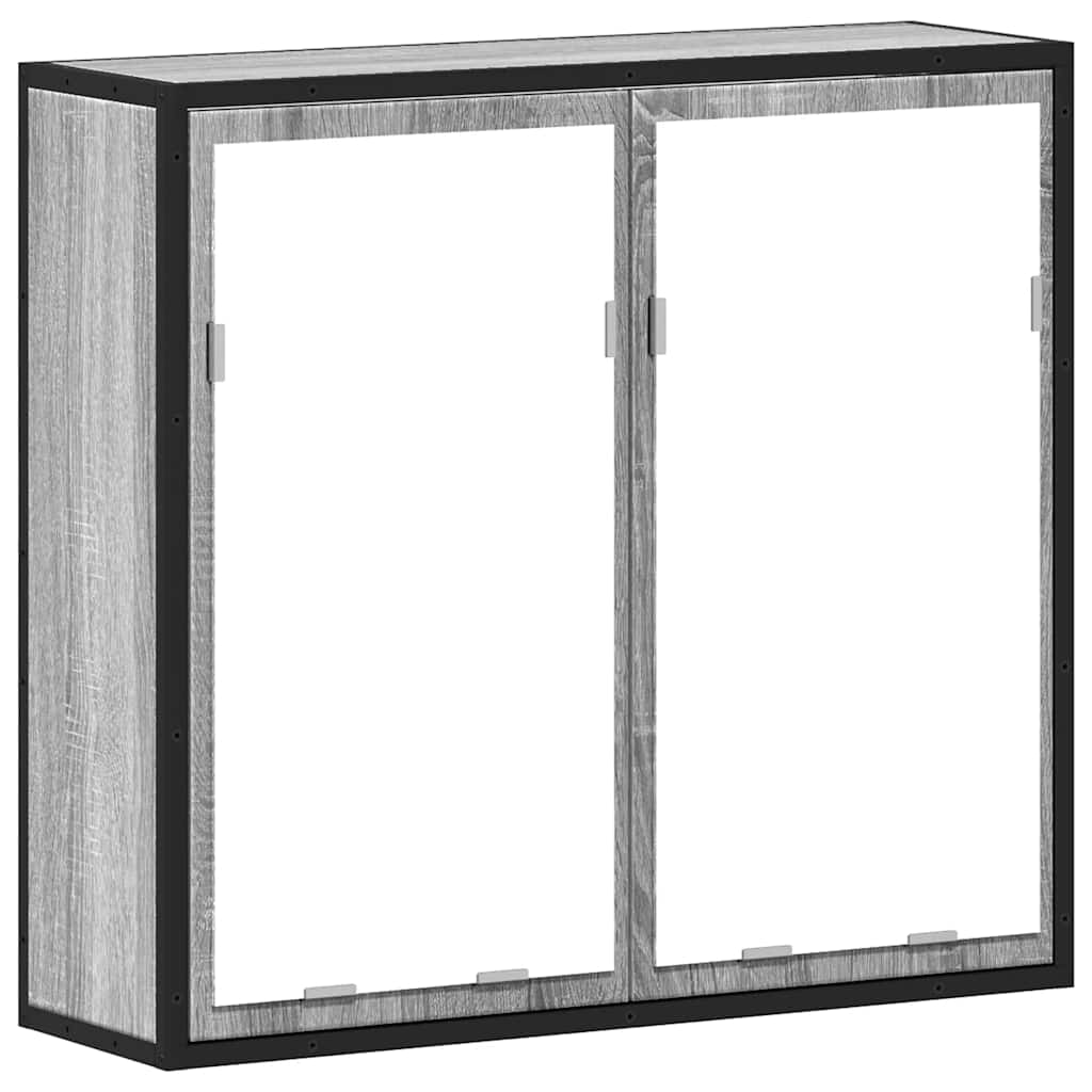 vidaXL Armario con espejo de baño madera gris sonoma 65x20x60 cm