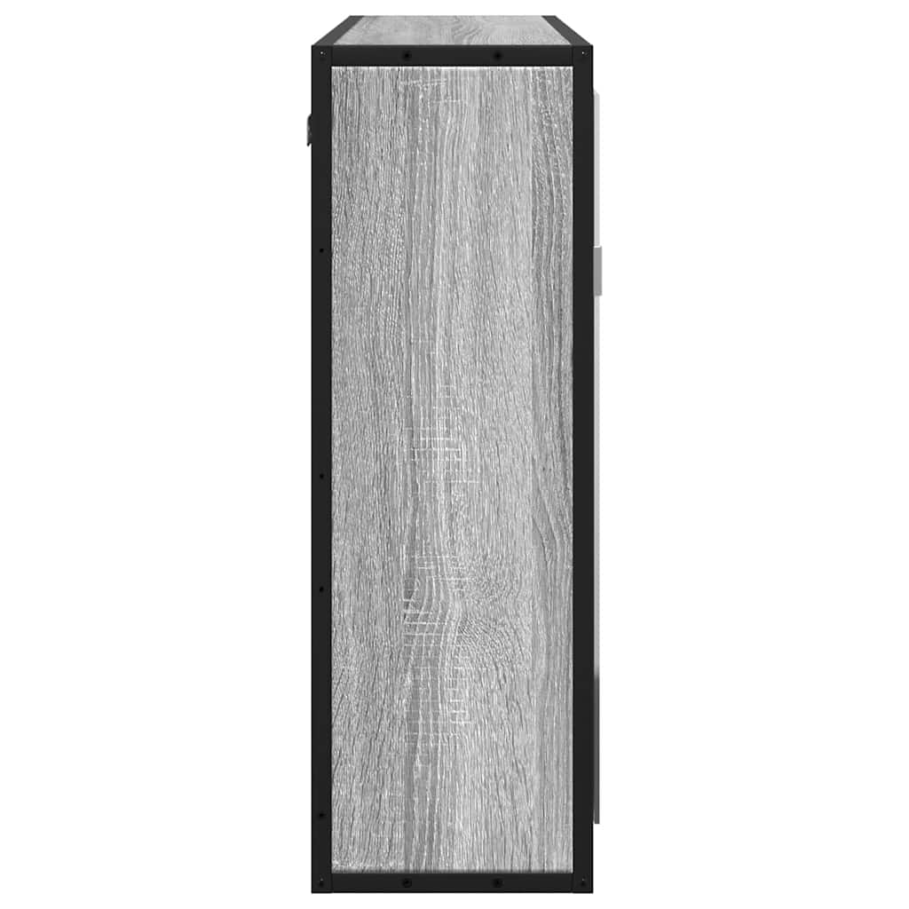 vidaXL Armario con espejo de baño madera gris sonoma 65x20x60 cm