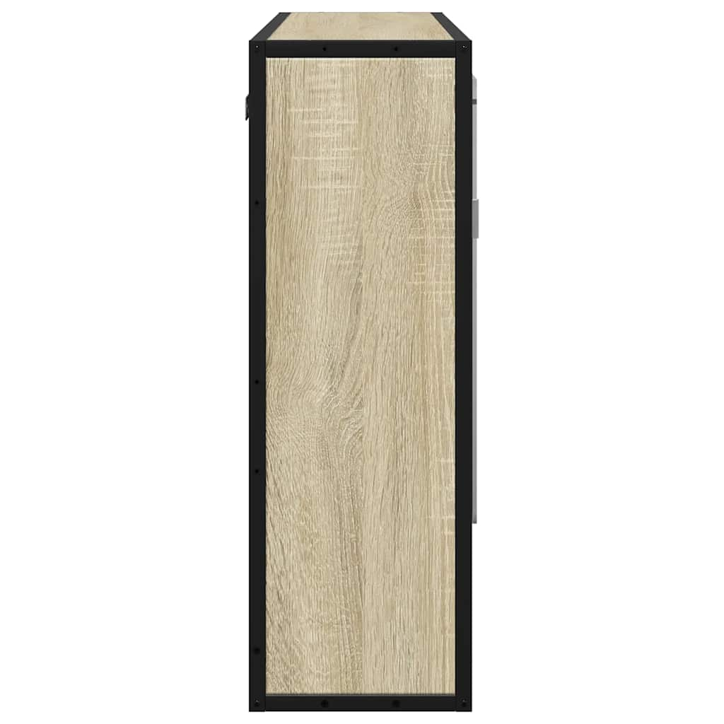 vidaXL Armario con espejo de baño madera roble sonoma 65x20x60 cm