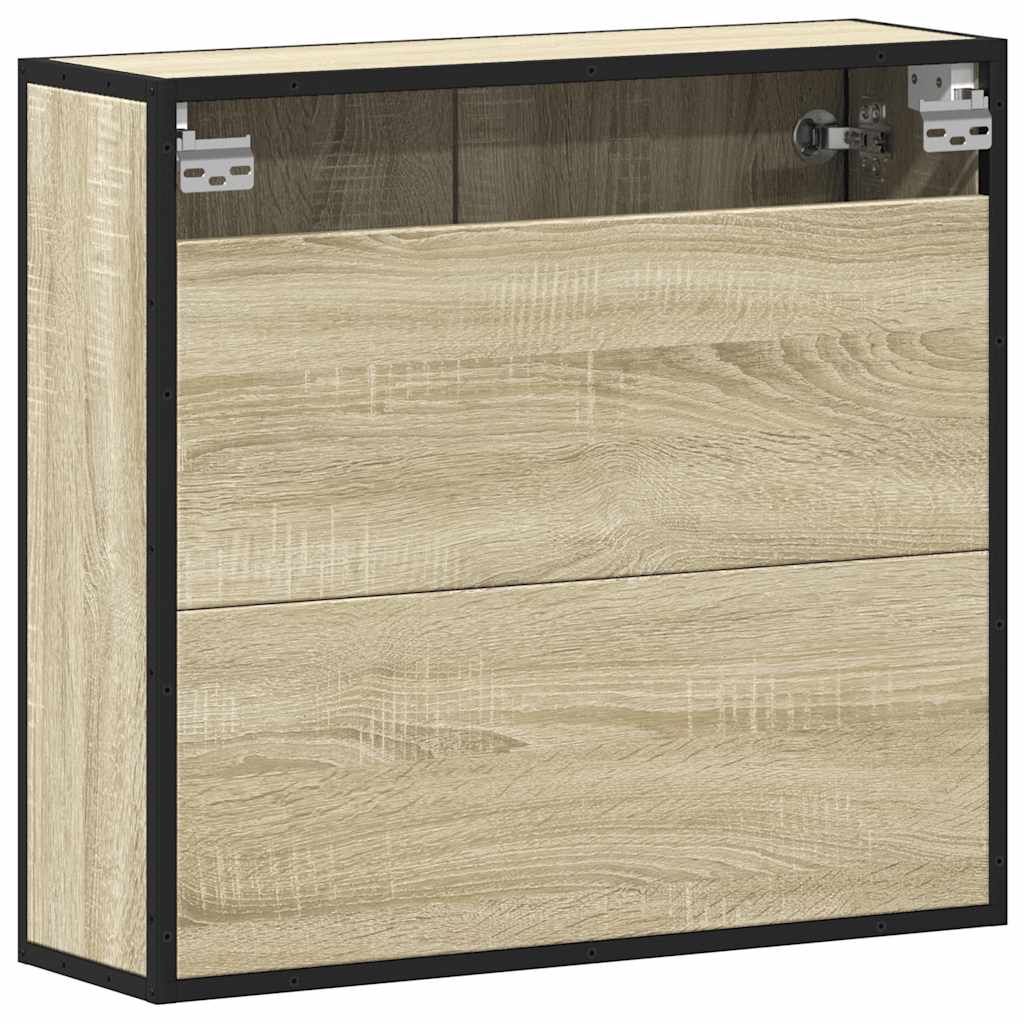 vidaXL Armario con espejo de baño madera roble sonoma 65x20x60 cm