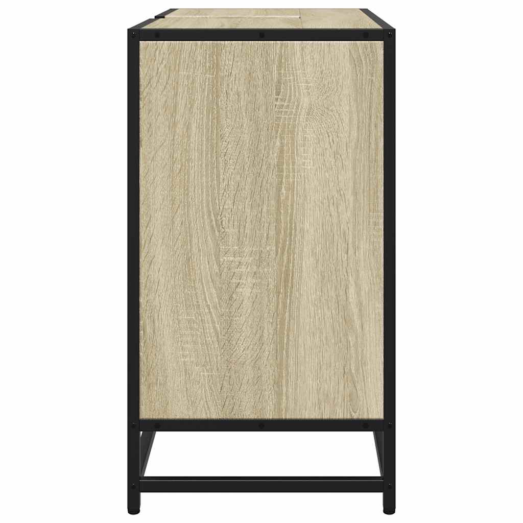 vidaXL Armario de lavabo de baño madera roble Sonoma 65x33x60 cm