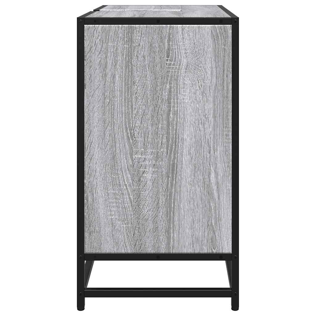 vidaXL Mueble lavabo baño madera contrachapada sonoma gris 65x33x60 cm