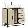 vidaXL Armario de lavabo de baño madera roble Sonoma 65x33x60 cm