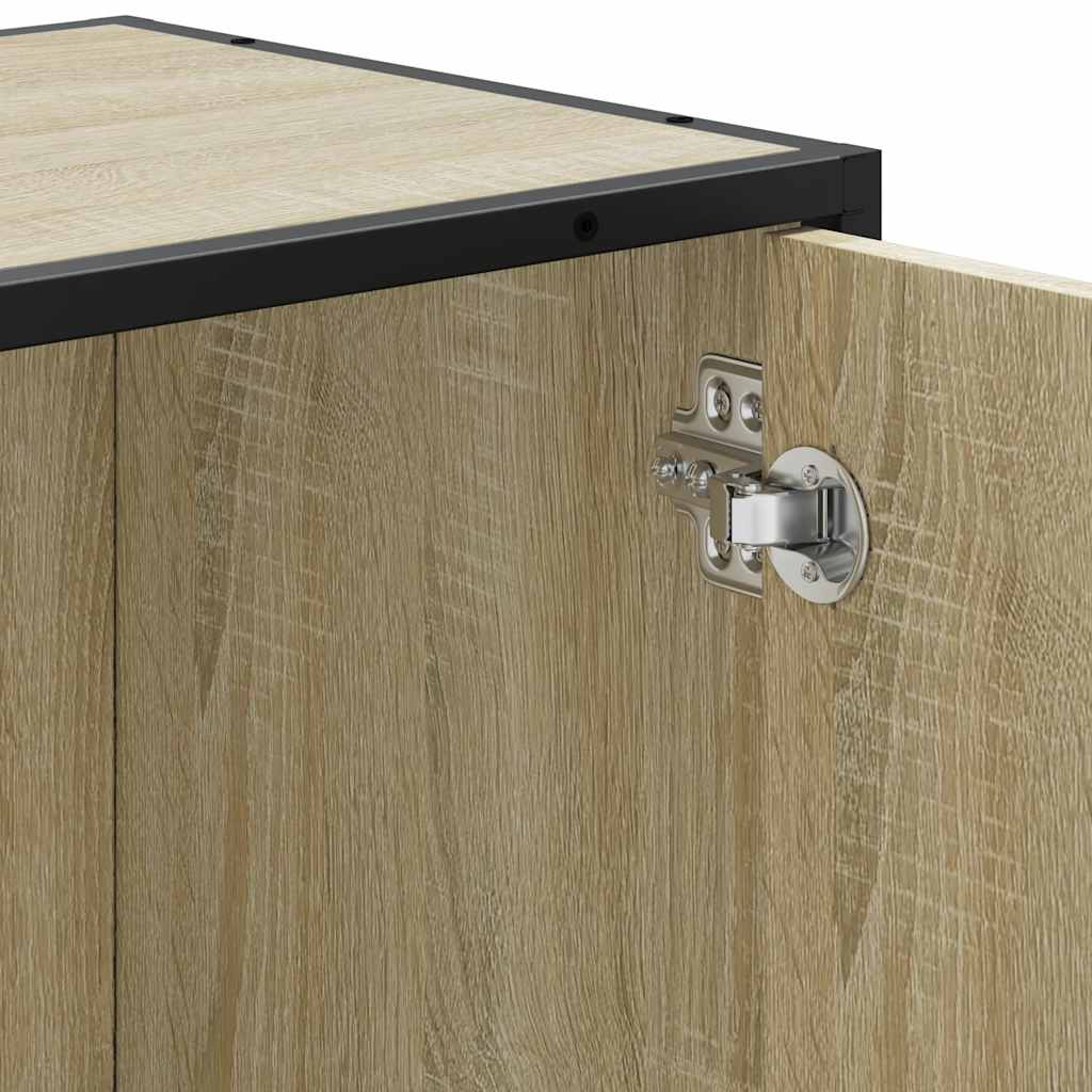 vidaXL Armario de lavabo de baño madera roble Sonoma 65x33x60 cm